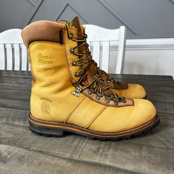 NOS 25467 CHIPPEWA 9" YELLOW NUBUCK MINUS 40 SOFT TOE WORK BOOTS Sz 12 - Picture 1 of 5